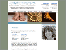 Tablet Screenshot of lorierobinsonpodiatry.com